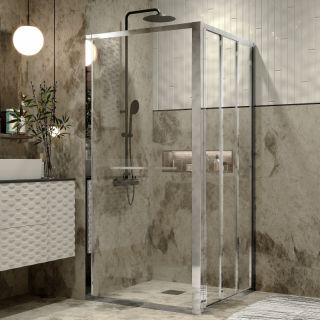 Душевой уголок Grossman Alba1 GR-9090Al1 90x90см хром/прозрачное